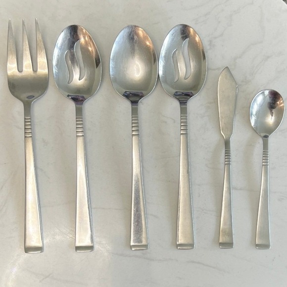 Libbey Other - Libbey Flatware Serving Set Stainless Steel Retro Modern Hostess Utensils‎